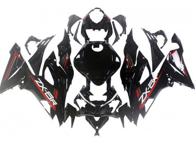 2019-2022 Kawasaki ZX6R Motorcycle Fairings - Glossy Black Red Canada Websites