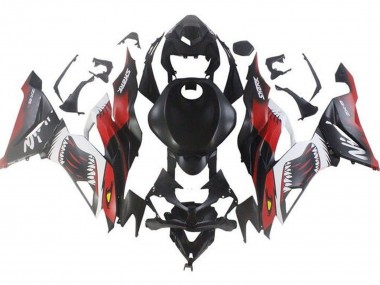 2019-2022 Kawasaki ZX6R Motorcycle Fairings - Matte Black Red White Shark Canada Websites