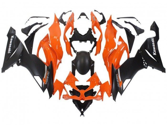 2019-2022 Kawasaki ZX6R Motorcycle Fairing - Orange Matte Black Canada Websites
