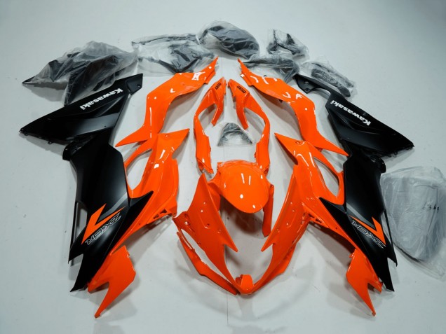 2019-2022 Kawasaki ZX6R Motorcycle Fairings - Orange Matte Black Canada Websites
