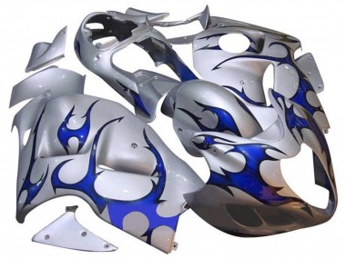 1996-2007 Suzuki GSXR1000 Motorcycle Fairings - Silver Blue Tribal Canada Websites