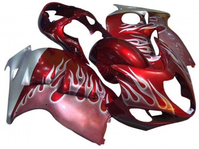 1996-2007 Suzuki GSXR1000 Motorcycle Fairings - Red Silver Flame Canada Websites