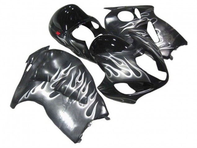 1996-2007 Suzuki GSXR1000 Motorcycle Fairings - Grey Black White Flame Canada Websites