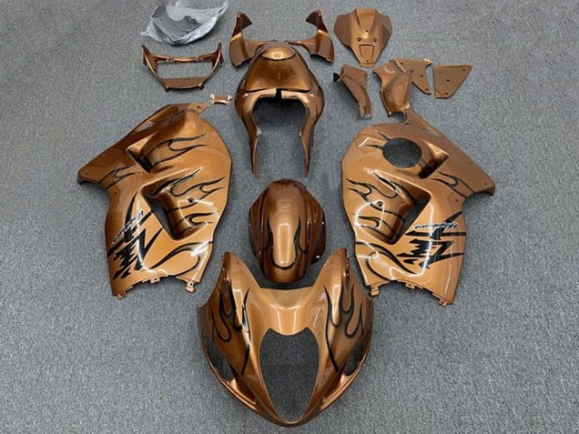 1996-2007 Suzuki GSXR 1300 Hayabusa Motorcycle Fairings - Brown Bronze Black Flame Canada Websites