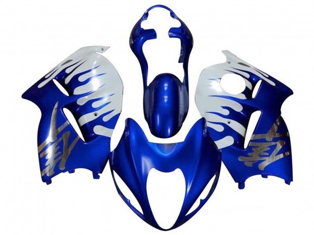 1996-2007 Suzuki GSXR1000 Motorcycle Fairings - White Blue Chrome Flame Canada Websites
