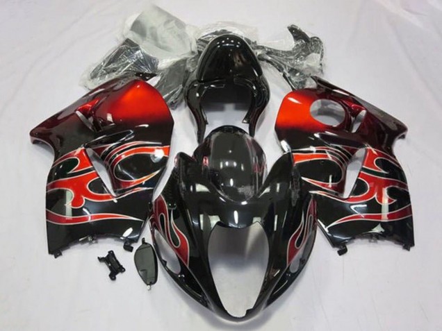 1996-2007 Suzuki GSXR1000 Motorcycle Fairings - Glossy Black Red Tribal Canada Websites