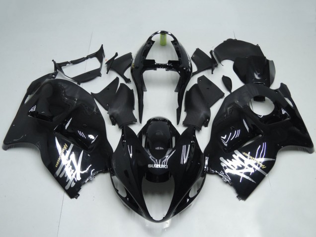 1996-2007 Suzuki GSXR 1300 Hayabusa Motorcycle Fairings - Glossy Black White Decal Canada Websites