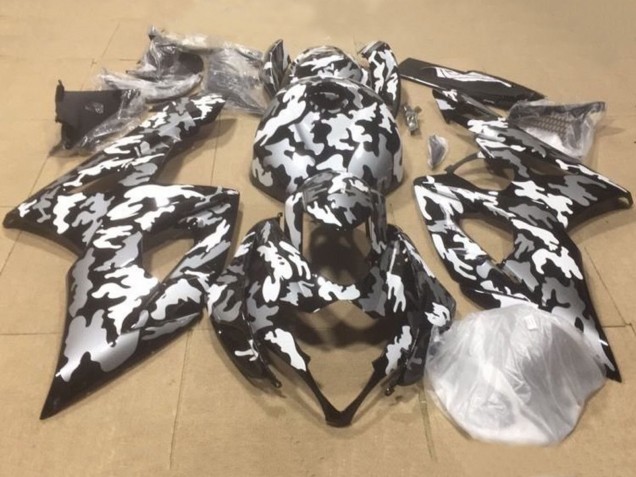2000-2002 Suzuki GSXR1000 Motorcycle Fairings - Black White Grey Camouflage Canada Websites