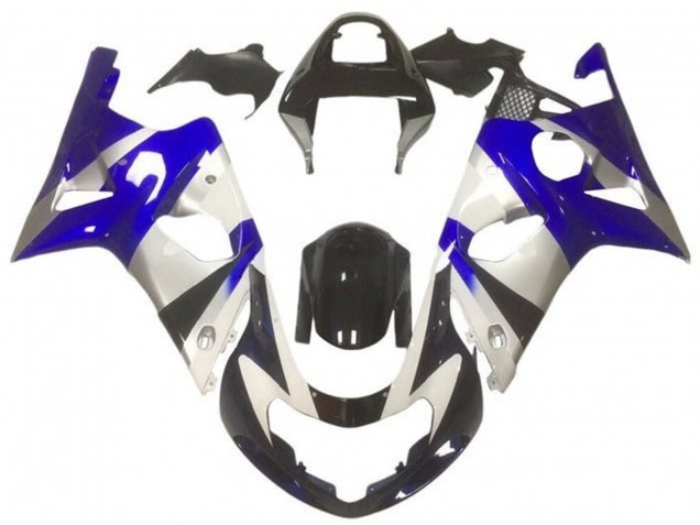 2000-2002 Suzuki GSXR1000 Motorcycle Fairings - Silver Blue Glossy Black Canada Websites