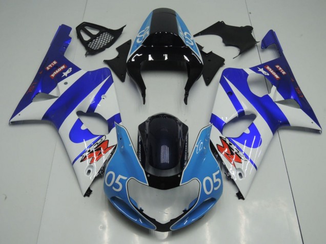 2000-2002 Suzuki GSXR1000 Motorcycle Fairings - Blue White Glossy Black and Light Blue 05 Canada Websites