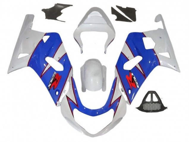2000-2002 Suzuki GSXR1000 Motorcycle Fairings - White Blue Red Pinstripe Canada Websites