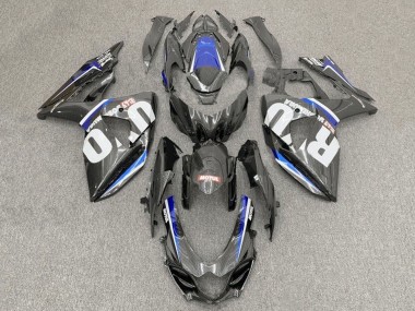2017-2024 Suzuki GSXR1000 Motorcycle Fairings - Faux Carbon Fiber White Blue Canada Websites