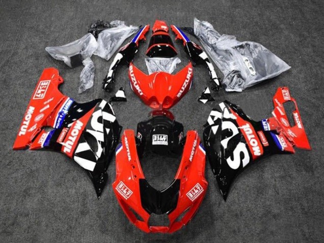 2017-2024 Suzuki GSXR1000 Motorcycle Fairings - Red White Blue Black Motul Canada Websites
