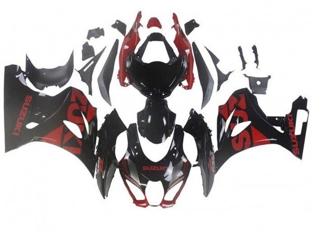 2017-2024 Suzuki GSXR1000 Motorcycle Fairings - Black Dark Red Canada Websites