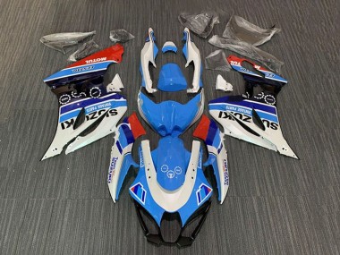 2017-2024 Suzuki GSXR1000 Motorcycle Fairings - White Blue Stripe Red Motul Canada Websites