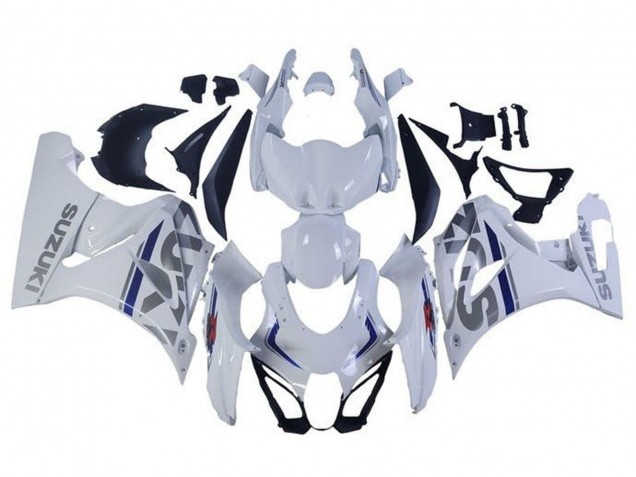 2017-2024 Suzuki GSXR1000 Motorcycle Fairings - White Silver Blue Canada Websites