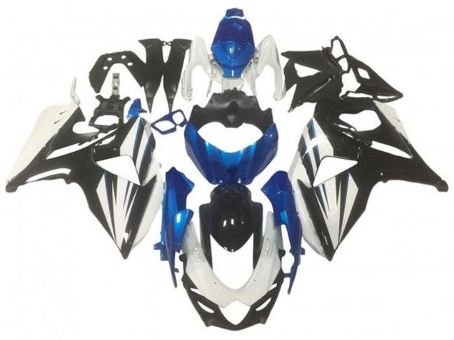 2009-2016 Suzuki GSXR 1000 Bike Fairings - White Blue Glossy Black Canada Websites