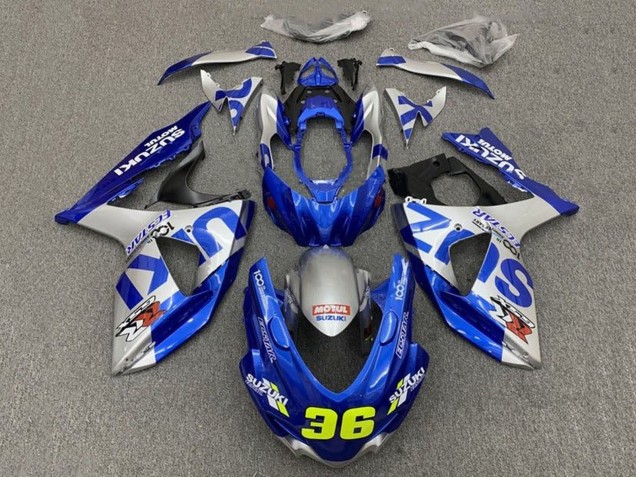 2009-2016 Suzuki GSXR 1000 Motorcycle Fairings - Blue Silver 36 Canada Websites