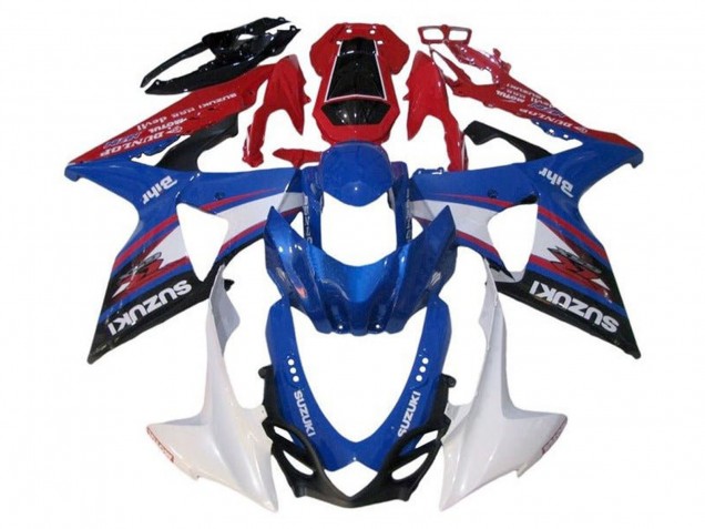 2009-2016 Suzuki GSXR 1000 Motorcycle Fairings - Blue White Red Black Stripe Canada Websites