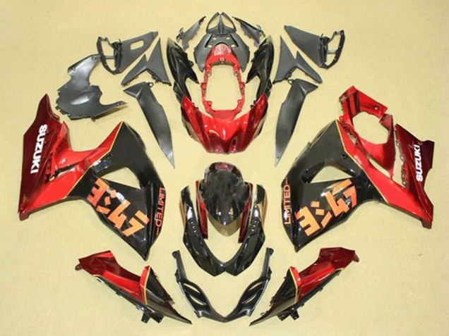 2009-2016 Suzuki GSXR 1000 Motorcycle Fairing Kits - Red Black Canada Websites