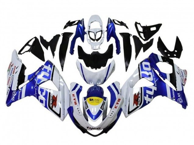 2009-2016 Suzuki GSXR 1000 Motorcycle Fairings - White Blue Yellow Black Tyco Canada Websites
