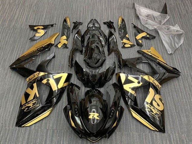2009-2016 Suzuki GSXR 1000 Motorcycle Fairings - Gold Glossy Black Canada Websites