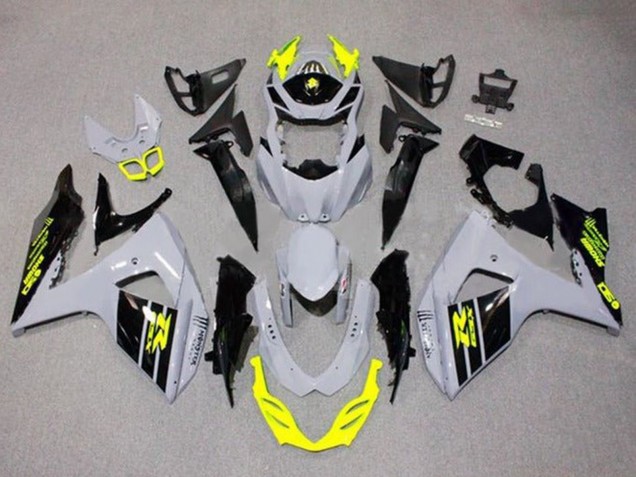 2009-2016 Suzuki GSXR 1000 Motorcycle Fairings - Grey Neon Yellow Black Canada Websites