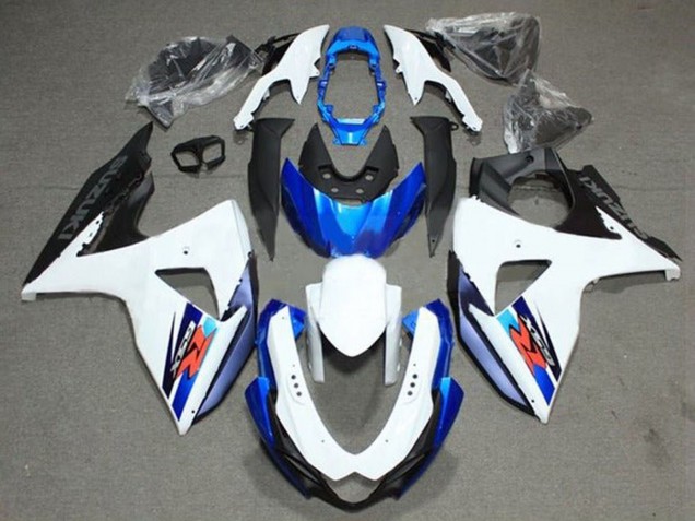 2009-2016 Suzuki GSXR 1000 Bike Fairings - White Blue Black Canada Websites