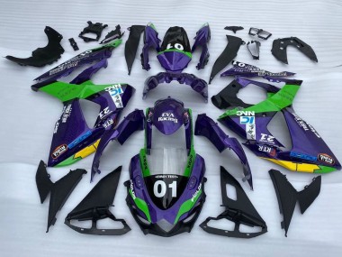 2009-2016 Suzuki GSXR 1000 Motorcycle Fairings - Purple Green Black Yellow 01 Canada Websites