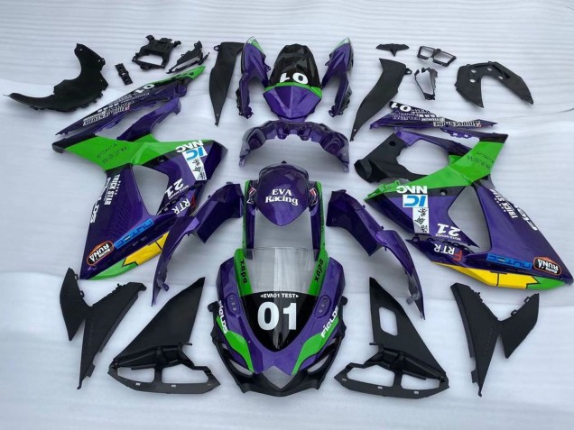 2009-2016 Suzuki GSXR 1000 Motorcycle Fairings - Purple Green Black Yellow 01 Canada Websites