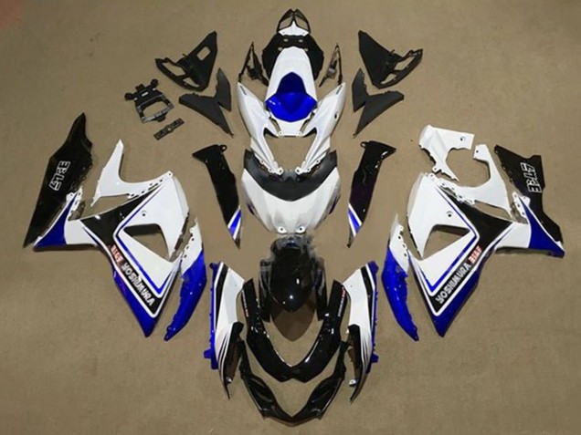 2009-2016 Suzuki GSXR 1000 Motorcycle Fairings - White Blue Black Yoshimura Canada Websites