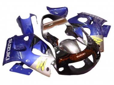 1996-2000 Suzuki GSXR 600 / GSXR 750 Motorcycle Fairings - Blue Silver Black Canada Websites