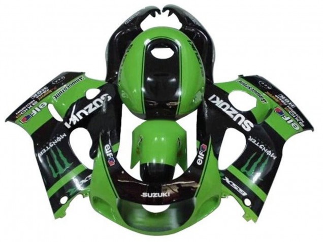 1996-2000 Suzuki GSXR 600 / GSXR 750 Motorcycle Fairings - Green Black Monster Canada Websites