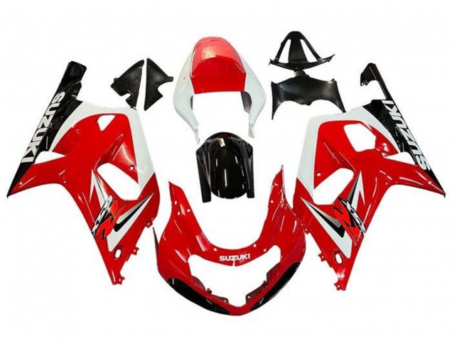 2001-2003 Suzuki GSXR 600 / GSXR 750 Motorcycle Fairings - Red White Glossy Black Canada Websites