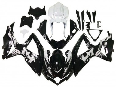 2008-2010 Suzuki GSXR 600 / GSXR 750 Motorcycle Fairings - White Glossy Black Leyla Canada Websites