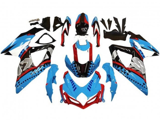 2008-2010 Suzuki GSXR 600 / GSXR 750 Motorcycle Fairings - Blue Red Black Shape Canada Websites