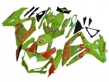 2008-2010 Suzuki GSXR 600 / GSXR 750 Motorcycle Fairings - Green Orange Rossi Canada Websites