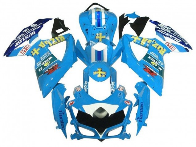 2008-2010 Suzuki GSXR 600 / GSXR 750 Motorcycle Fairings - Light Blue Yellow Rizla Canada Websites