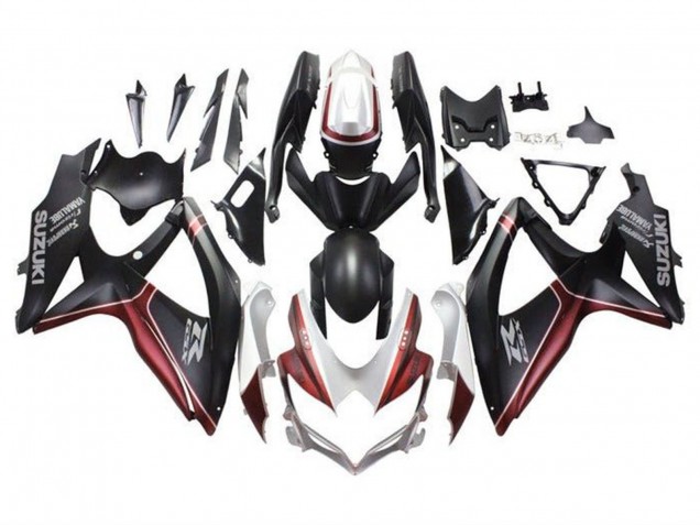 2008-2010 Suzuki GSXR 600 / GSXR 750 Motorcycle Fairings - White Red Matte Black Canada Websites