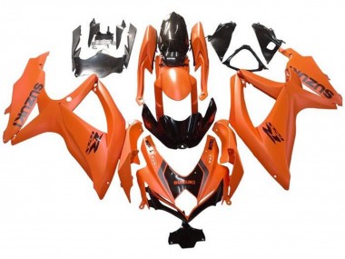 2008-2010 Suzuki GSXR 600 / GSXR 750 Motorcycle Fairings - Orange Glossy Black with Decal Canada Websites