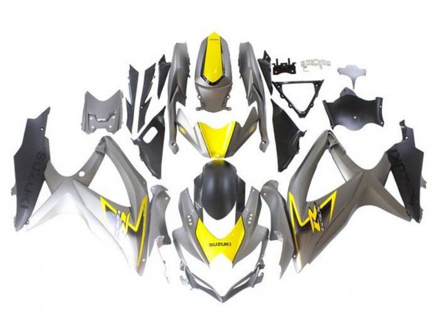 2008-2010 Suzuki GSXR 600 / GSXR 750 Motorcycle Fairings - Silver Yellow Black Canada Websites