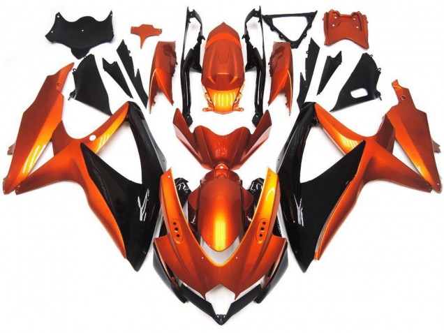 2008-2010 Suzuki GSXR 600 / GSXR 750 Motorcycle Fairings - Orange Black Canada Websites