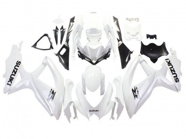 2008-2010 Suzuki GSXR 600 / GSXR 750 Motorcycle Fairings - White Black Canada Websites