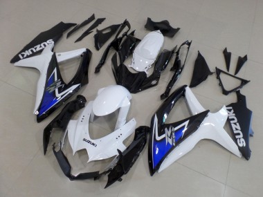 2008-2010 Suzuki GSXR 600 / GSXR 750 Motorcycle Fairings - White Blue Glossy Black Canada Websites
