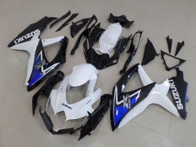 2008-2010 Suzuki GSXR 600 / GSXR 750 Motorcycle Fairings - White Blue Glossy Black Canada Websites