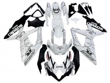 2008-2010 Suzuki GSXR 600 / GSXR 750 Motorcycle Fairings - White Black Alstare Corona Extra Motul Canada Websites