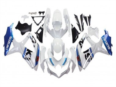 2008-2010 Suzuki GSXR 600 / GSXR 750 Motorcycle Fairings - White Blue Stripe Canada Websites