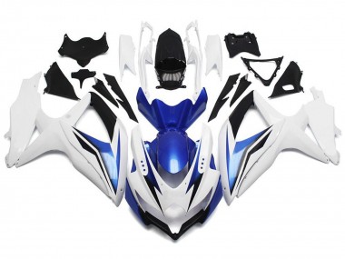 2008-2010 Suzuki GSXR 600 / GSXR 750 Motorcycle Fairing - White Blue Black Canada Websites