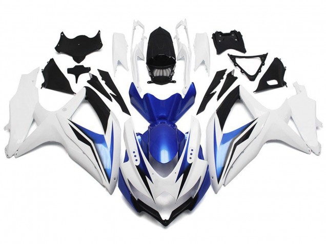 2008-2010 Suzuki GSXR 600 / GSXR 750 Motorcycle Fairing - White Blue Black Canada Websites