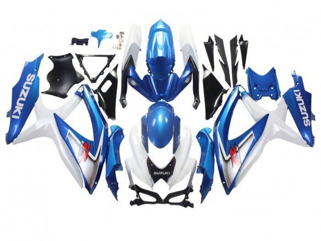 2008-2010 Suzuki GSXR 600 / GSXR 750 Motorcycle Fairings - White Light Blue Red Canada Websites